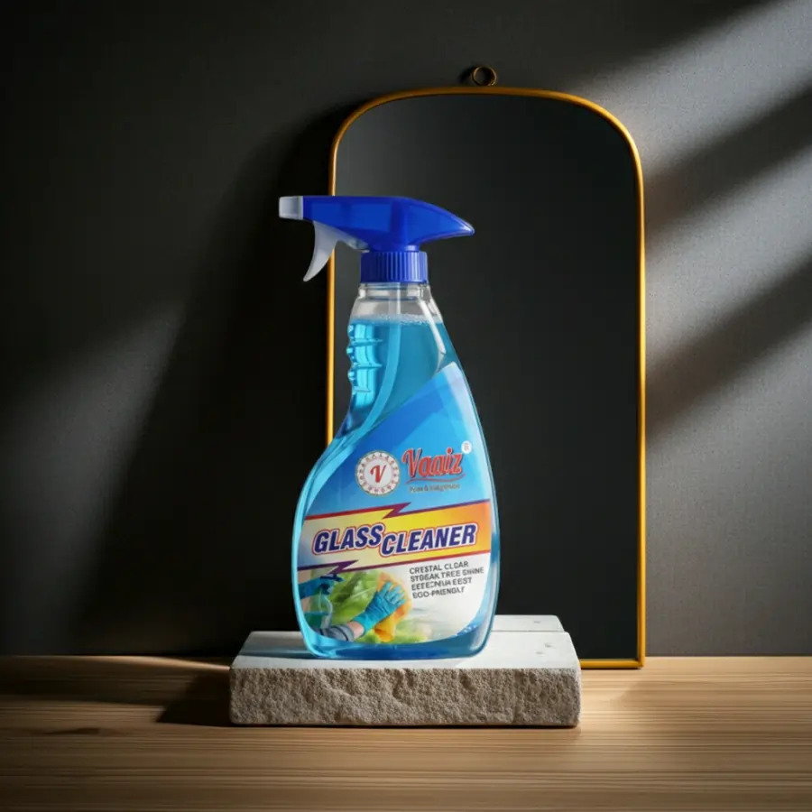 Vaaiz Glass Cleaner & Household Cleaner with Three Position Spray Nozzel for Less Wastage More Coverage, All-Purpose Glass Cleaner for Car, Kitchen and Home Surfaces Pack of 1
